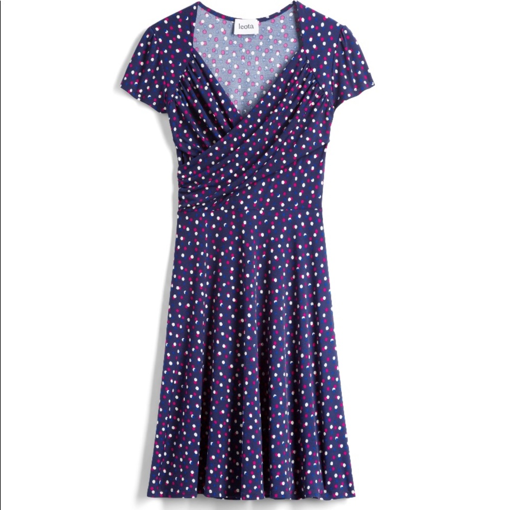 Red, White, and Blue Polka Dot Dress